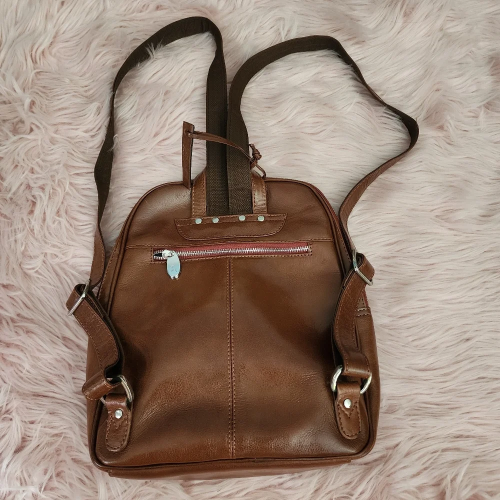 Ashwood Genuine glazed Leather backpack brown tan